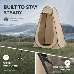 Pop Up Shower Tent Portable Privacy Tent Outdoor Camping Toilet Changing Room Waterproof Foldable Shelter With Carry Bag