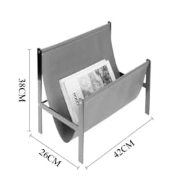 Leather Magazine Rack Metal Floor Multipurpose Book Newspaper Holder Creative Luxury Storage Shelf Home Organizer Racks Decor