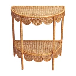 Creative Rattan Side Table Modern Farmhouse Balcony Coffee Tables Double-layered Console Table Japanese Living Room Furniture