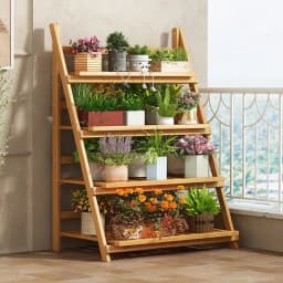 Flower Rack New Balcony Multi-layer Indoor Floor-to-ceiling Flower Pot Rack Green Basket Hanging Orchid Living Room Ladder Rack