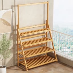 Flower Rack New Balcony Multi-layer Indoor Floor-to-ceiling Flower Pot Rack Green Basket Hanging Orchid Living Room Ladder Rack