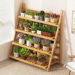 Flower Rack New Balcony Multi-layer Indoor Floor-to-ceiling Flower Pot Rack Green Basket Hanging Orchid Living Room Ladder Rack
