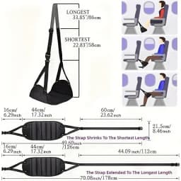 1pc/2pcs New Travel Hammock Office Hammock with Airplane and High-speed Rail Footrest Hammock Foot Stepping Travel Artifact