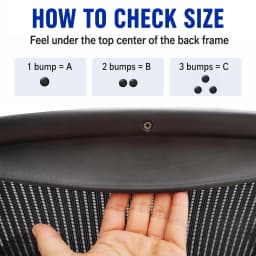 Herman Miller Aeron Classic & Remastered Seat Foam Pad Insert Replacement, Black Cushion Pad Size B/C Office Chair Accessory