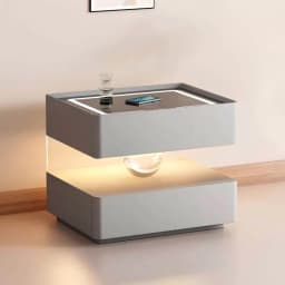Smart Charging Nightstand Modern Organizer Decor Drawers Bedroom Mobile Bedside Table Storage Mesitas De Noche Hotel Furniture