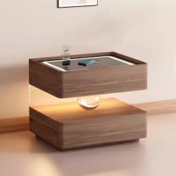 Smart Charging Nightstand Modern Organizer Decor Drawers Bedroom Mobile Bedside Table Storage Mesitas De Noche Hotel Furniture