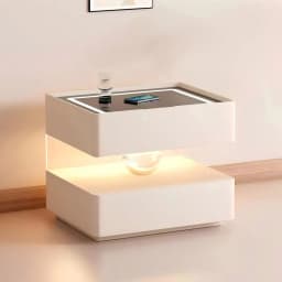 Smart Charging Nightstand Modern Organizer Decor Drawers Bedroom Mobile Bedside Table Storage Mesitas De Noche Hotel Furniture