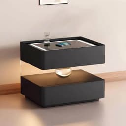 Smart Charging Nightstand Modern Organizer Decor Drawers Bedroom Mobile Bedside Table Storage Mesitas De Noche Hotel Furniture