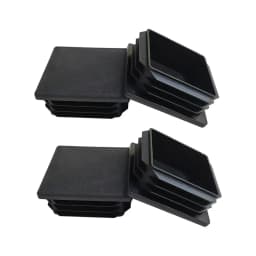 1~100Pcs Square Plastic End Caps Black Tube Pipe Plug Bung Stopper Assorted Sizes 10x10mm-120x120mm for Chair Legs Furniture DIY