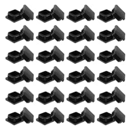 1~100Pcs Square Plastic End Caps Black Tube Pipe Plug Bung Stopper Assorted Sizes 10x10mm-120x120mm for Chair Legs Furniture DIY