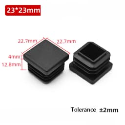 1~100Pcs Square Plastic End Caps Black Tube Pipe Plug Bung Stopper Assorted Sizes 10x10mm-120x120mm for Chair Legs Furniture DIY