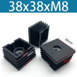 Round/Square Adjustable Foot Mats With Nut Blanking End Cap Pipe Plug Adjustable Screw Foot Pad Furniture Leg Cover End Cap