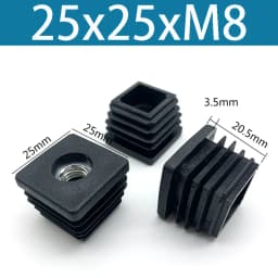 Round/Square Adjustable Foot Mats With Nut Blanking End Cap Pipe Plug Adjustable Screw Foot Pad Furniture Leg Cover End Cap