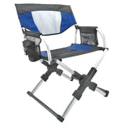 Aluminum Folding Director's Chair, Portable Camping Chair for Fishing, Beach, and Outdoor