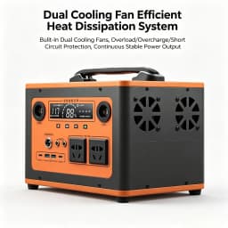 700W 2000W Portable Lithium Power Station 220V DC AC Output LCD Monitor Emergency Power Pack for Camping Home Outdoor Use