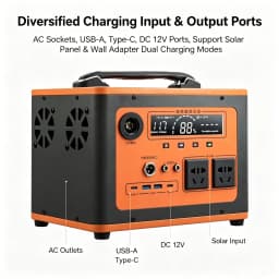 700W 2000W Portable Lithium Power Station 220V DC AC Output LCD Monitor Emergency Power Pack for Camping Home Outdoor Use