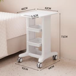 Beauty Salon Rolling Cart Mobile Skincare Instrument Trolley Multi-Tier Tool Organizer Drawer Heavy-Duty Cosmetic Storage Rack