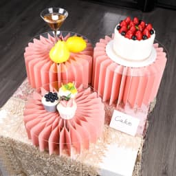 Round Pedestal Stand Foldable Cardboard Columns Cylinder Tables for Parties Baby Shower Birthday Wedding Display Decoration