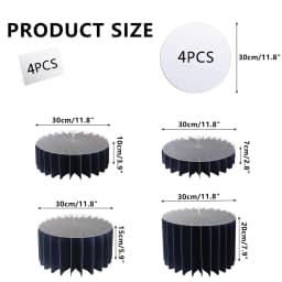 Round Pedestal Stand Foldable Cardboard Columns Cylinder Tables for Parties Baby Shower Birthday Wedding Display Decoration