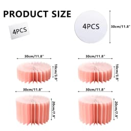 Round Pedestal Stand Foldable Cardboard Columns Cylinder Tables for Parties Baby Shower Birthday Wedding Display Decoration