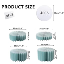 Round Pedestal Stand Foldable Cardboard Columns Cylinder Tables for Parties Baby Shower Birthday Wedding Display Decoration