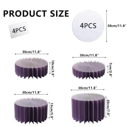 Round Pedestal Stand Foldable Cardboard Columns Cylinder Tables for Parties Baby Shower Birthday Wedding Display Decoration