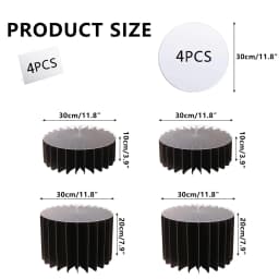 Round Pedestal Stand Foldable Cardboard Columns Cylinder Tables for Parties Baby Shower Birthday Wedding Display Decoration