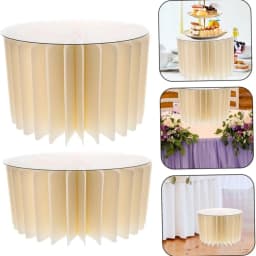 Round Pedestal Stand Foldable Cardboard Columns Cylinder Tables for Parties Baby Shower Birthday Wedding Display Decoration