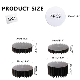 Round Pedestal Stand Foldable Cardboard Columns Cylinder Tables for Parties Baby Shower Birthday Wedding Display Decoration