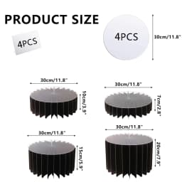 Round Pedestal Stand Foldable Cardboard Columns Cylinder Tables for Parties Baby Shower Birthday Wedding Display Decoration