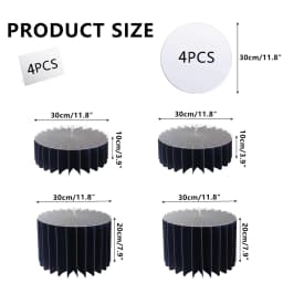 Round Pedestal Stand Foldable Cardboard Columns Cylinder Tables for Parties Baby Shower Birthday Wedding Display Decoration
