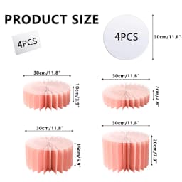 Round Pedestal Stand Foldable Cardboard Columns Cylinder Tables for Parties Baby Shower Birthday Wedding Display Decoration