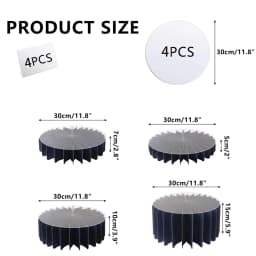 Round Pedestal Stand Foldable Cardboard Columns Cylinder Tables for Parties Baby Shower Birthday Wedding Display Decoration