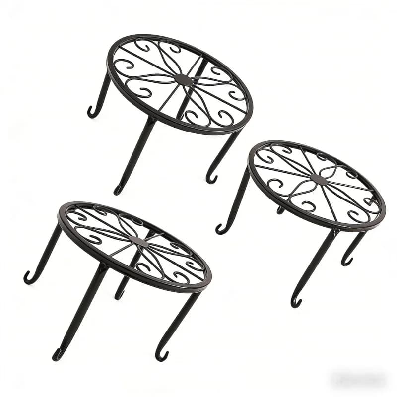 Floor-standing Storage Rack Multi-layer Iron Art Flower Stand Indoor Outdoor Universal Living Room Balcony Succulent Green Radis