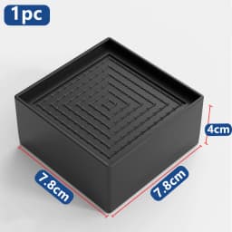 4-Pack Furniture Leg Risers – Shock-Absorbing Pads, Table/Chair/Sofa Support Blocks with Anti-Slip Grooves