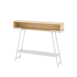 Modern entry table simple light luxury metal welding cabinet by the door long strips are several against the wall iron shelves