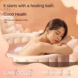 Automatic Inflatable Folding Bath Tub Cloth+PVC Material Bath Tub Insulated Bath Tub