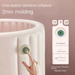 Automatic Inflatable Folding Bath Tub Cloth+PVC Material Bath Tub Insulated Bath Tub
