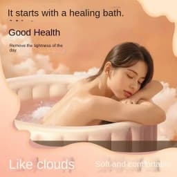 Automatic Inflatable Folding Bath Tub Cloth+PVC Material Bath Tub Insulated Bath Tub