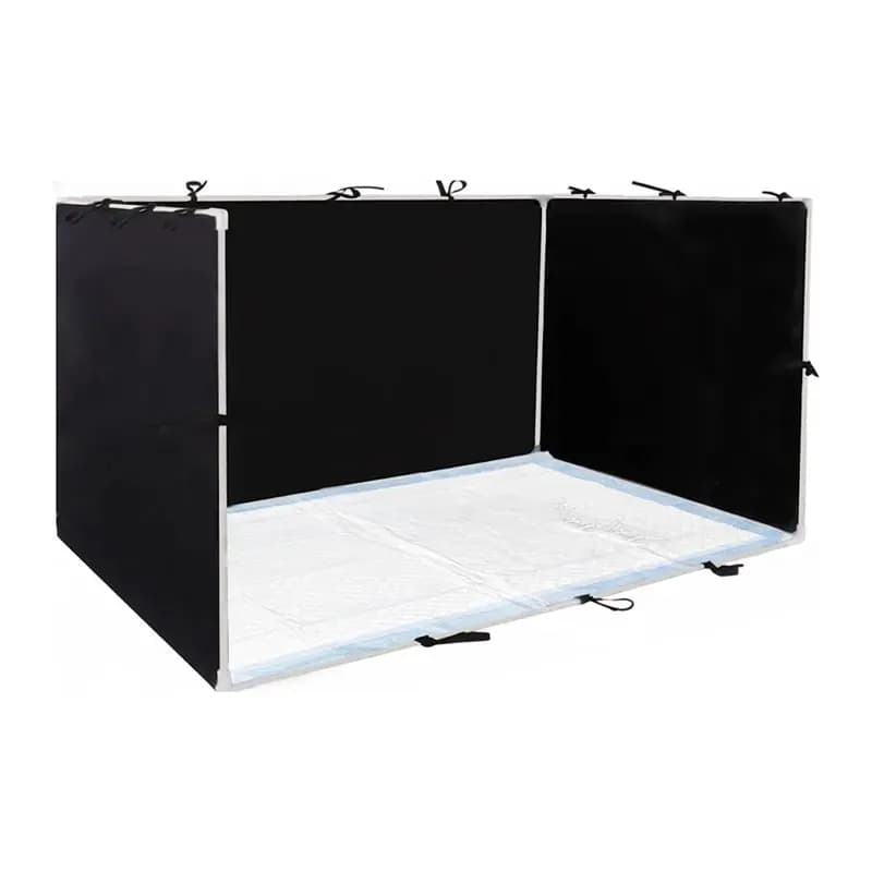 FTGT NEW Dog Pee Pad Holder with High Walls - 35in X 29in X 17.3in No-Splash Indoor Potty Tray, Foldable Dog Litter Box for Dogs