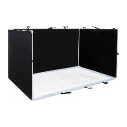 FTGT NEW Dog Pee Pad Holder with High Walls - 35in X 29in X 17.3in No-Splash Indoor Potty Tray, Foldable Dog Litter Box for Dogs