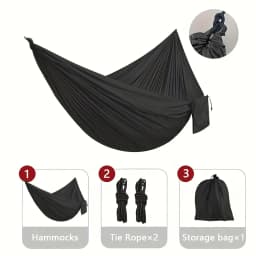 1Set Hammock with Straps and Storage Bag, Lightweight and Durable Textile Material Suitable for Beach Picnics and Hiking Trips