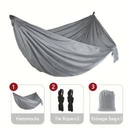 1Set Hammock with Straps and Storage Bag, Lightweight and Durable Textile Material Suitable for Beach Picnics and Hiking Trips