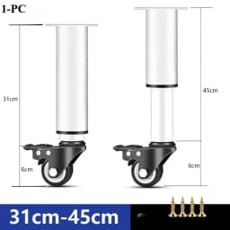 1Pcs 14-16/18-24cm Adjustable Furniture Feet High Quality Universal Caster Wheel for Furniture Swivel Caster Silent Portability
