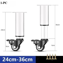 1Pcs 14-16/18-24cm Adjustable Furniture Feet High Quality Universal Caster Wheel for Furniture Swivel Caster Silent Portability
