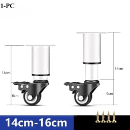 1Pcs 14-16/18-24cm Adjustable Furniture Feet High Quality Universal Caster Wheel for Furniture Swivel Caster Silent Portability