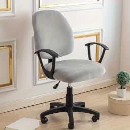 2pcs Velvet Office Chair Cover Elastic Dust-proof Gaming Chair Slipcover Solid Color Computer Chairs Seat Cover Decor for Home