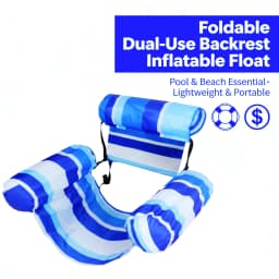 Inflatable Swimming Float Bed Canvas Floating Sofa Chair Foldable Dual Use Structure  for Seaside Pool Outdoor Water Games sofa