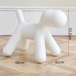 Creative Dog Style Stools Plastic Footstool Removable Shoe Changing Stool Portable Interior Small Furniture for Home