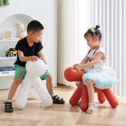 Creative Dog Style Stools Plastic Footstool Removable Shoe Changing Stool Portable Interior Small Furniture for Home